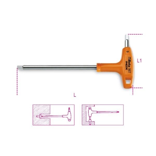 Beta Tools 5-Offset Hexagon Key Wrench Beta-Tools-961936-offset-hexagon-key-wrench-hand-tools-high-torque-stainless-steel