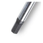 Detail of the Beta Tools 4-Offset Hexagon Key Wrench hex tip, highlighting the precision-machined steel for smooth, accurate engagement. Get it at Wrenchers.com.