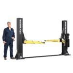 BendPak 10AP-SRT two post lift features a mid rise floorplate design with a 10,000 lb capacity for professional shops.