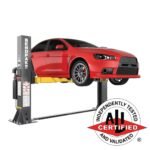 The BendPak 10AP-SRT short rise two post car lift delivers 10,000 lb lifting power with floorplate design and ALI certification.