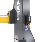 BendPak 20AP safety lock mechanism close-up, industrial two-post lift security, SKU 5175614.