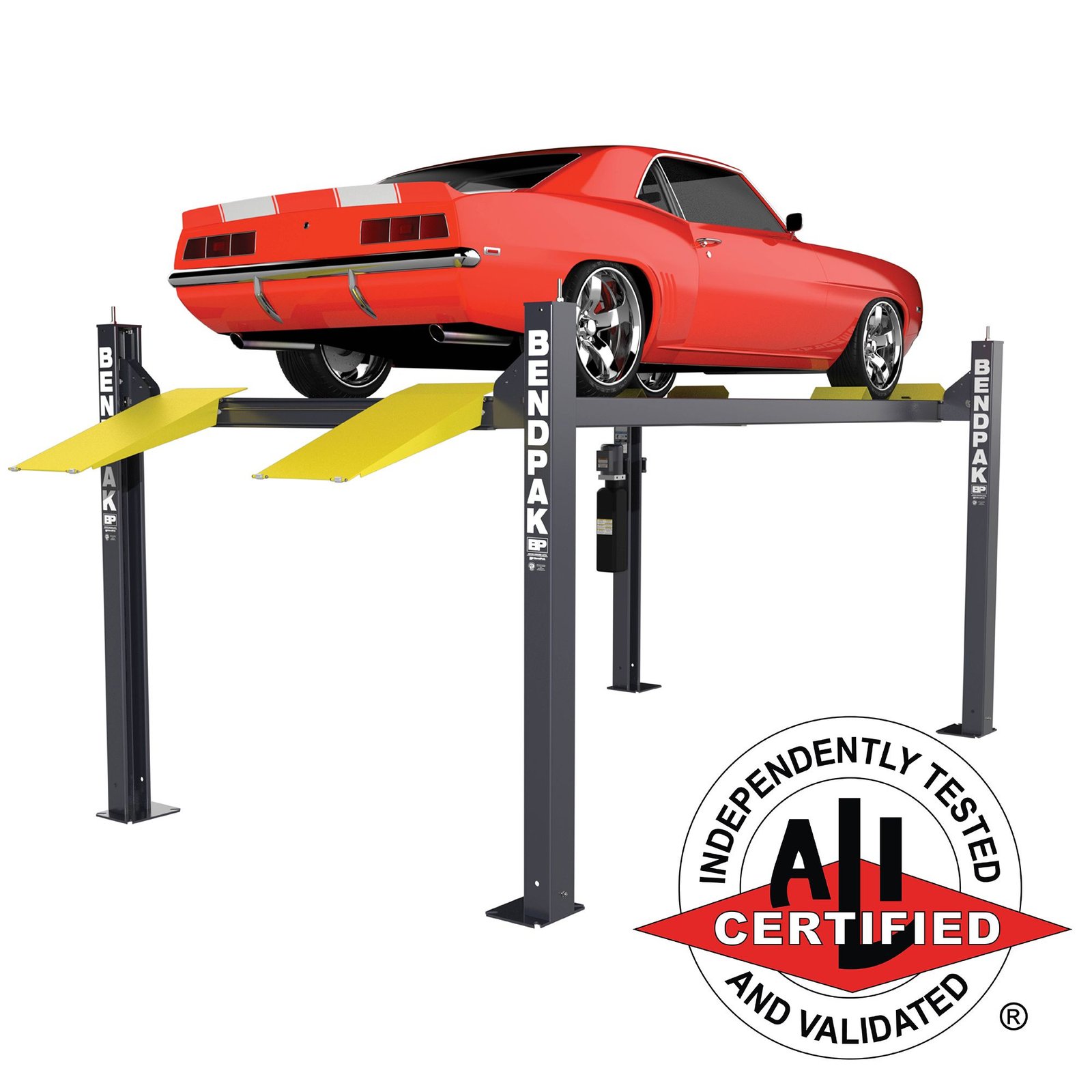 HD-9ST HD-9ST 9000-lb narrow four-post lift, SKU 5175860. ALI certified strength for serious garage stacking.