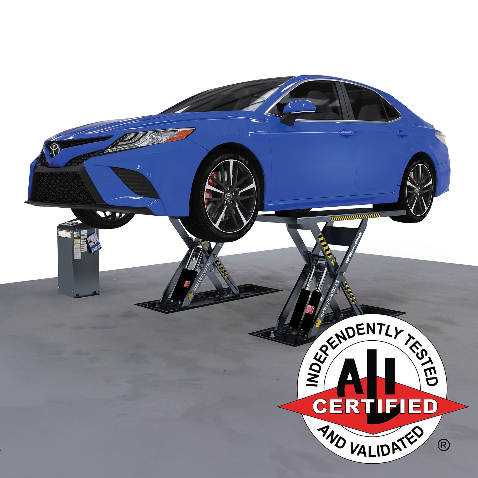 MDS-6LPF ALI certified BendPak MDS-6LPF flush-mount mid-rise lift delivers 6,000-lb capacity with clean floor installation. SKU 5175227.