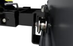 Heavy-duty BendPak RJ9W bridge jack with pneumatic-hydraulic power unit and multiple lock levels for precision vehicle lifting.