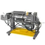 Front view of the BendPak BB-2-MET-503 hydraulic pipe and tube bender, featuring its hydraulic assembly, die mount, and integrated tooling tray for high-capacity metal fabrication