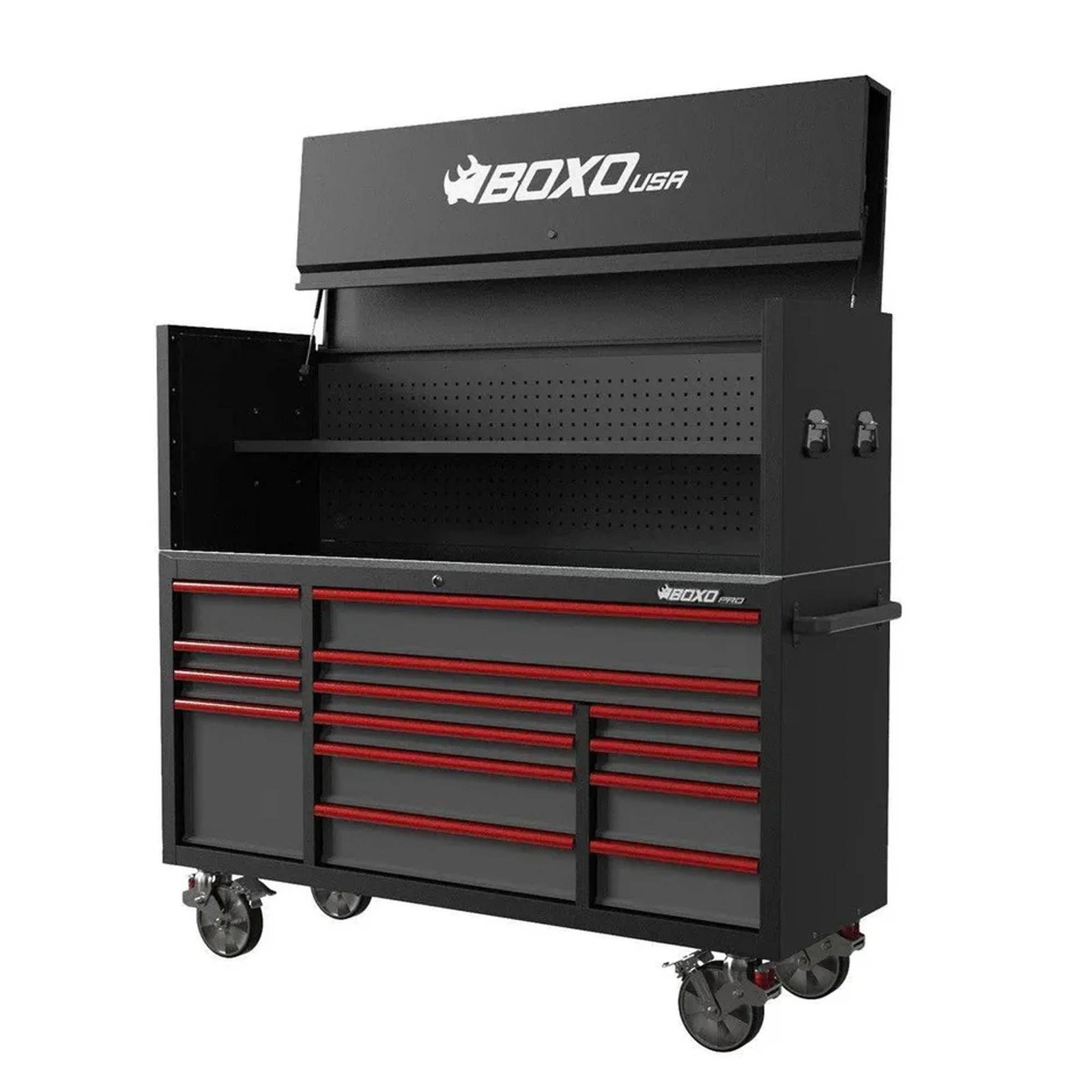 72" Pro Series Toolbox,Top and Bottom Empty 72-inch Pro Series rolling tool box with garage top