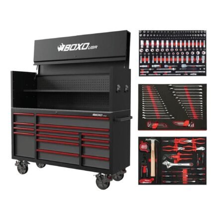 72-inch Pro Series rolling tool box with garage top and 14 drawers