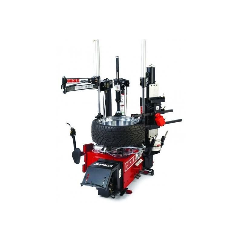 APX90E Hero image of the Coats APX-90E automatic tire changer featuring RoboArm assist for fast, accurate service on low-profile, run-flat, and performance wheels. Built for professional shops
