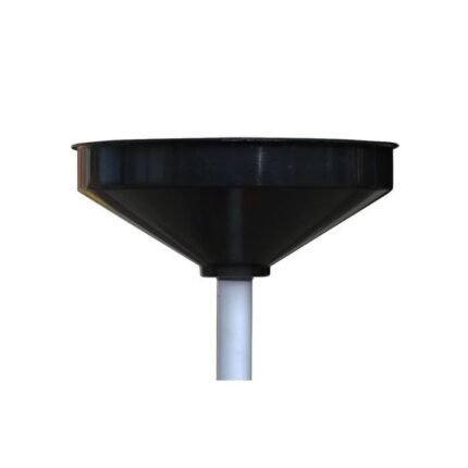 Close-up view of the Ranger RD-9G oil drain’s large black funnel, designed for efficient fluid capture during vehicle service